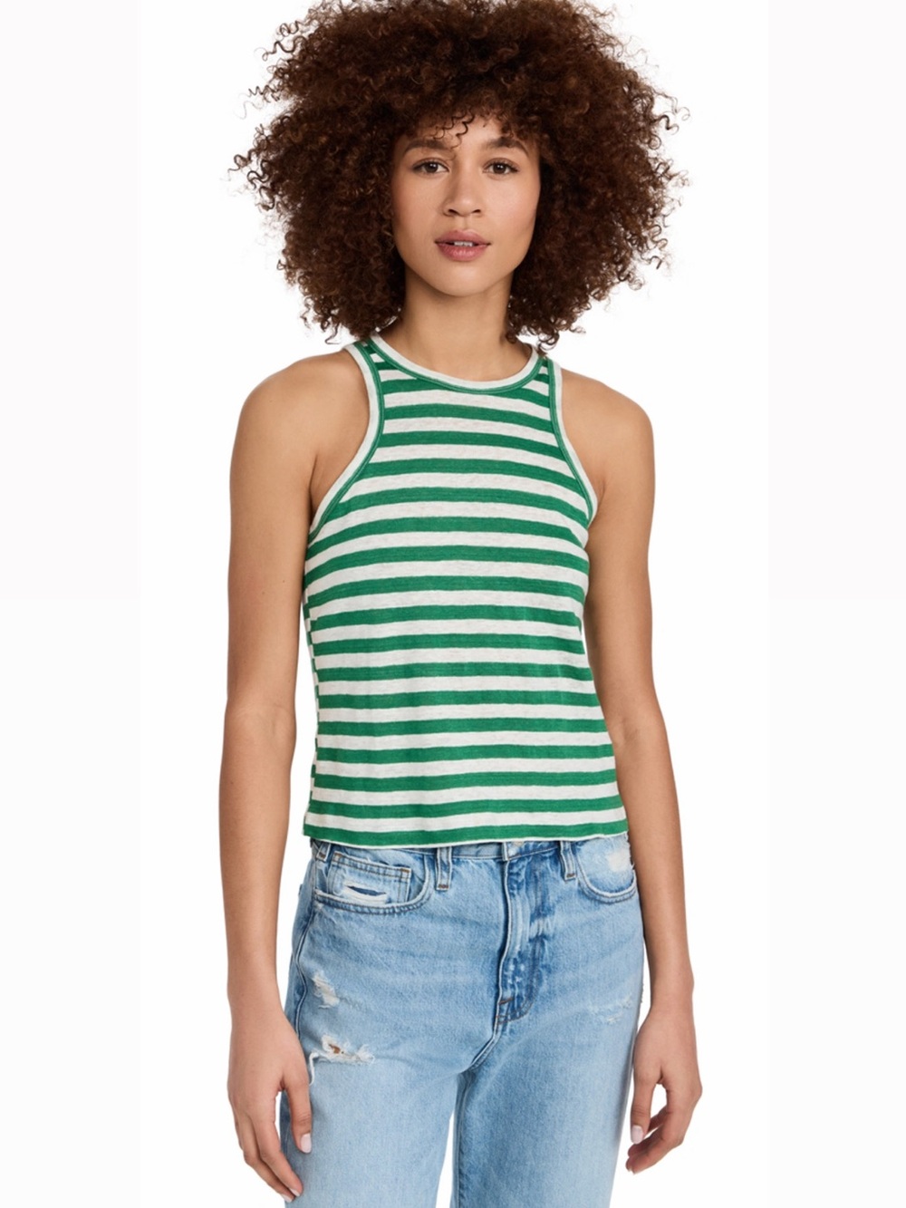 Frame Ringer Stripe Racerback Tank Top